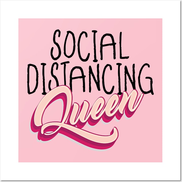 Social Distancing Queen Wall Art by Manlangit Digital Studio